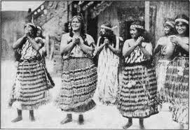 A Maori communal dance in New Zealand. 