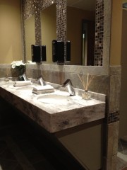 The exceedingly well-appointed bathroom of the Malco Theatre