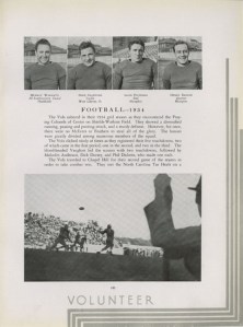 Murray Warmath (far left) played end for the 1934 UT football team.