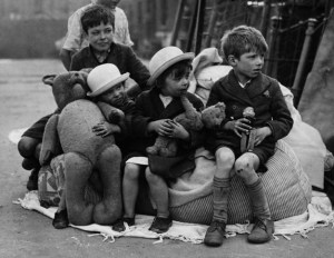 World War II children rescued with their toys.