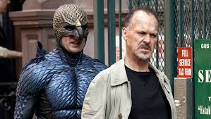 Michael Keaton with his "Birdman" alter ego--the worst film I saw this year