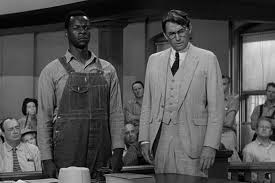 Brock Peters as Tom Robinson and Gregory Peck as Atticus Finch in To Kill a Mockingbird.