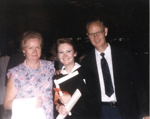 My graduation from college in 1987 with Mama and Daddy