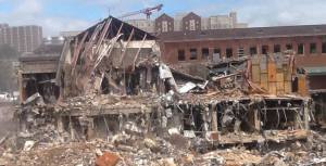 After: the destruction of the University Center. Photo by Laurie Knox
