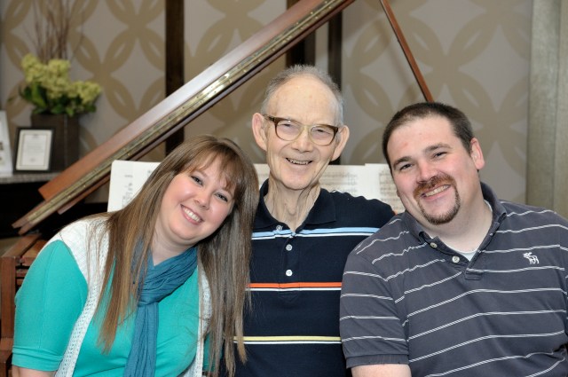 Daddy with the "son" he never had and the couple he simply adores: my son Justin and his fiancee Tracy