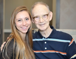 Daddy with his only granddaughter Abby.
