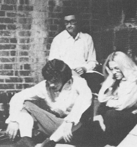 During rehearsal for "Tom Jones", Tom in the background looking at the camera.