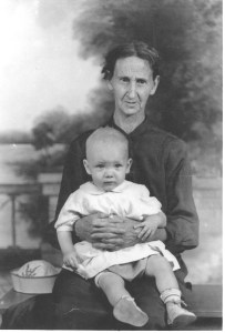 Daddy on his grandmother's lap, early 1936.