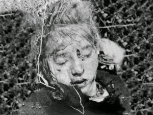 A child killed in World War II.